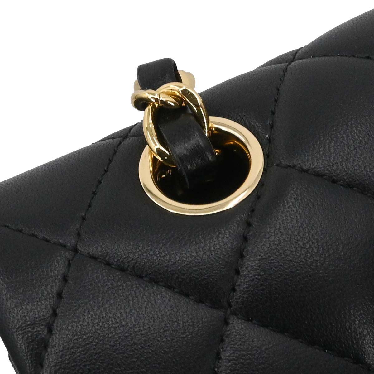 Chanel 2018-2019 Black Lambskin Medium Classic Double Flap Shoulder Bag