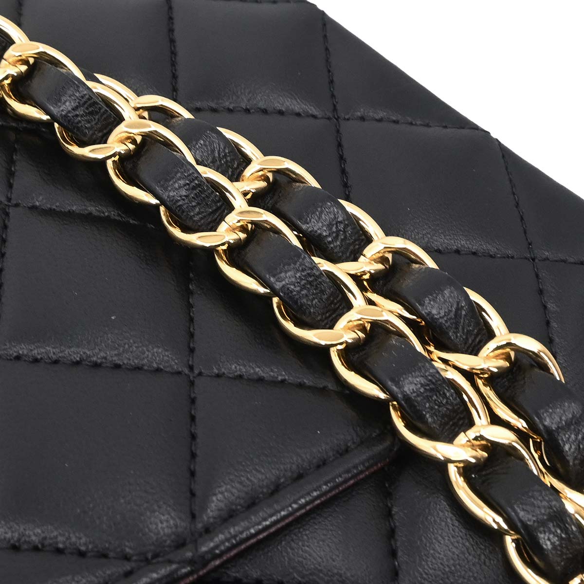 Chanel 2018-2019 Black Lambskin Medium Classic Double Flap Shoulder Bag