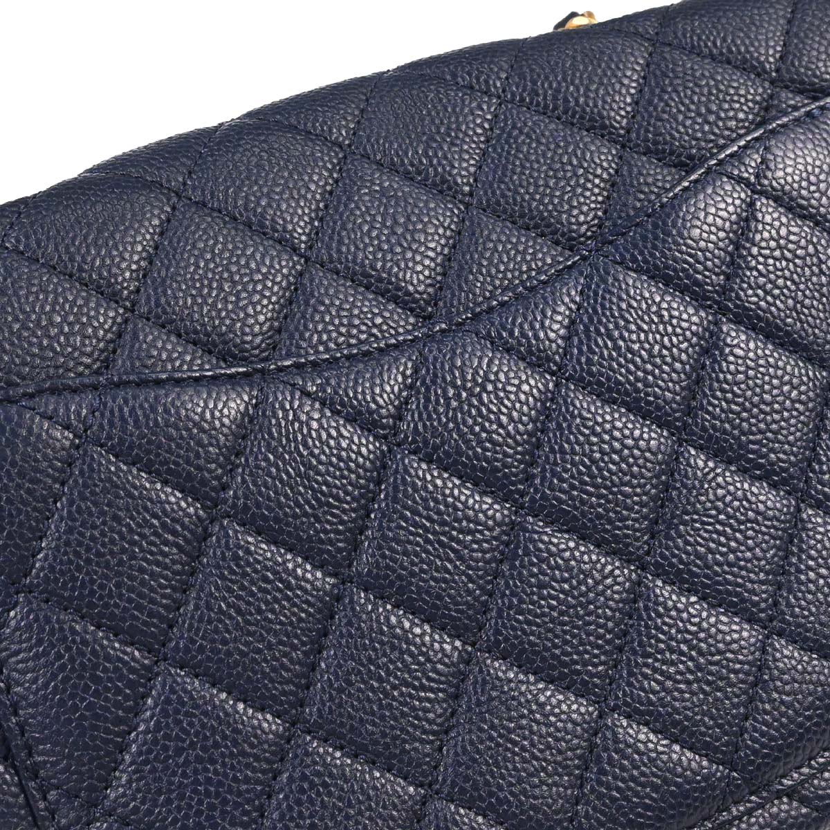 Chanel Navy Caviar Skin Filigree Flap Bag Shoulder Bag