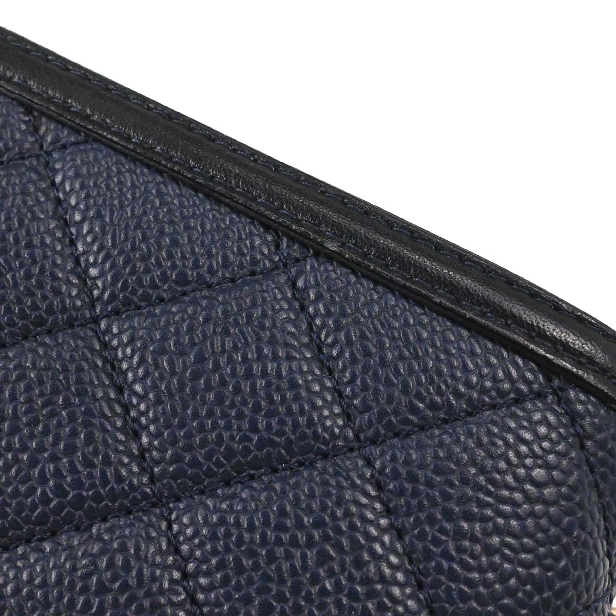 Chanel Navy Caviar Skin Filigree Flap Bag Shoulder Bag