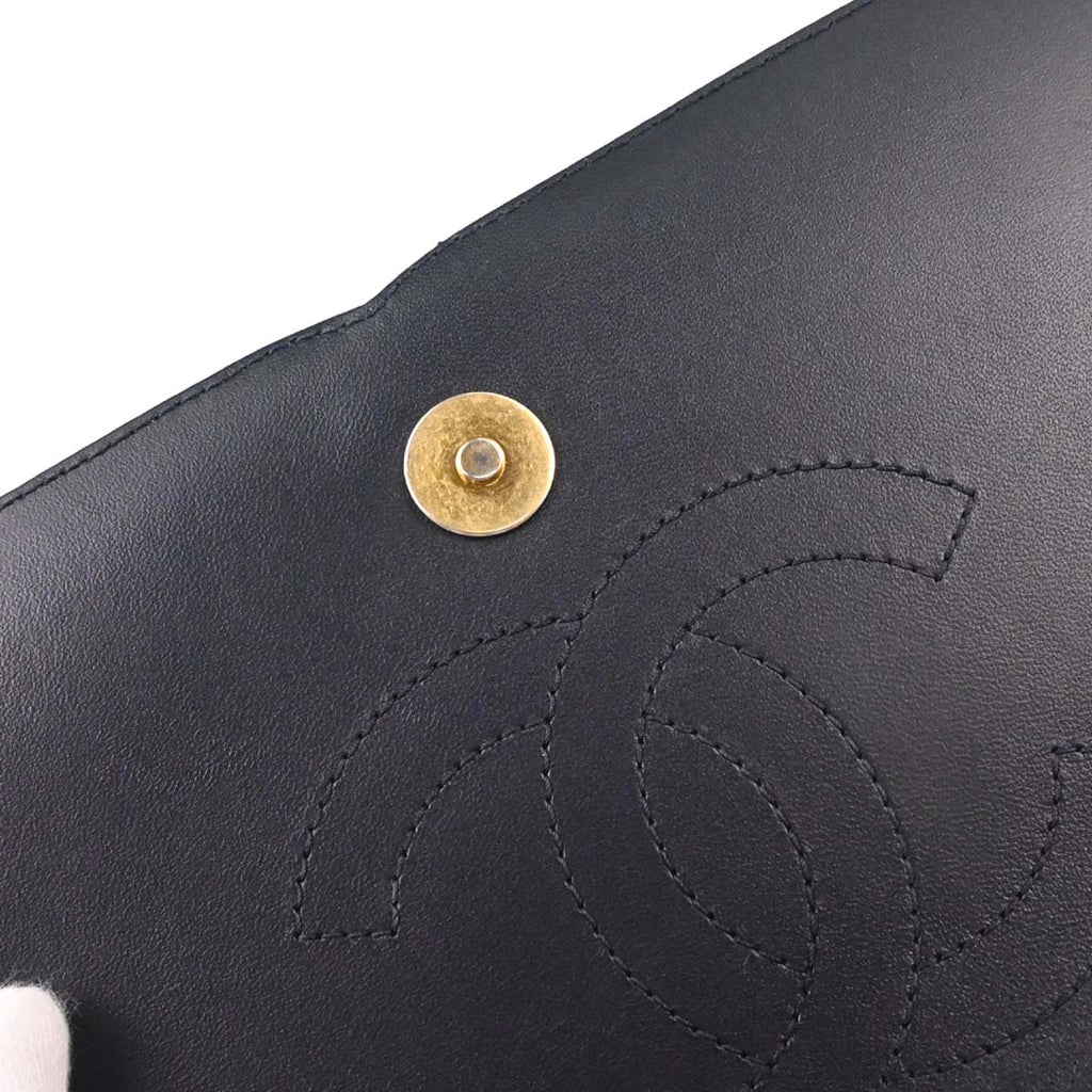 Chanel Navy Caviar Skin Filigree Flap Bag Shoulder Bag