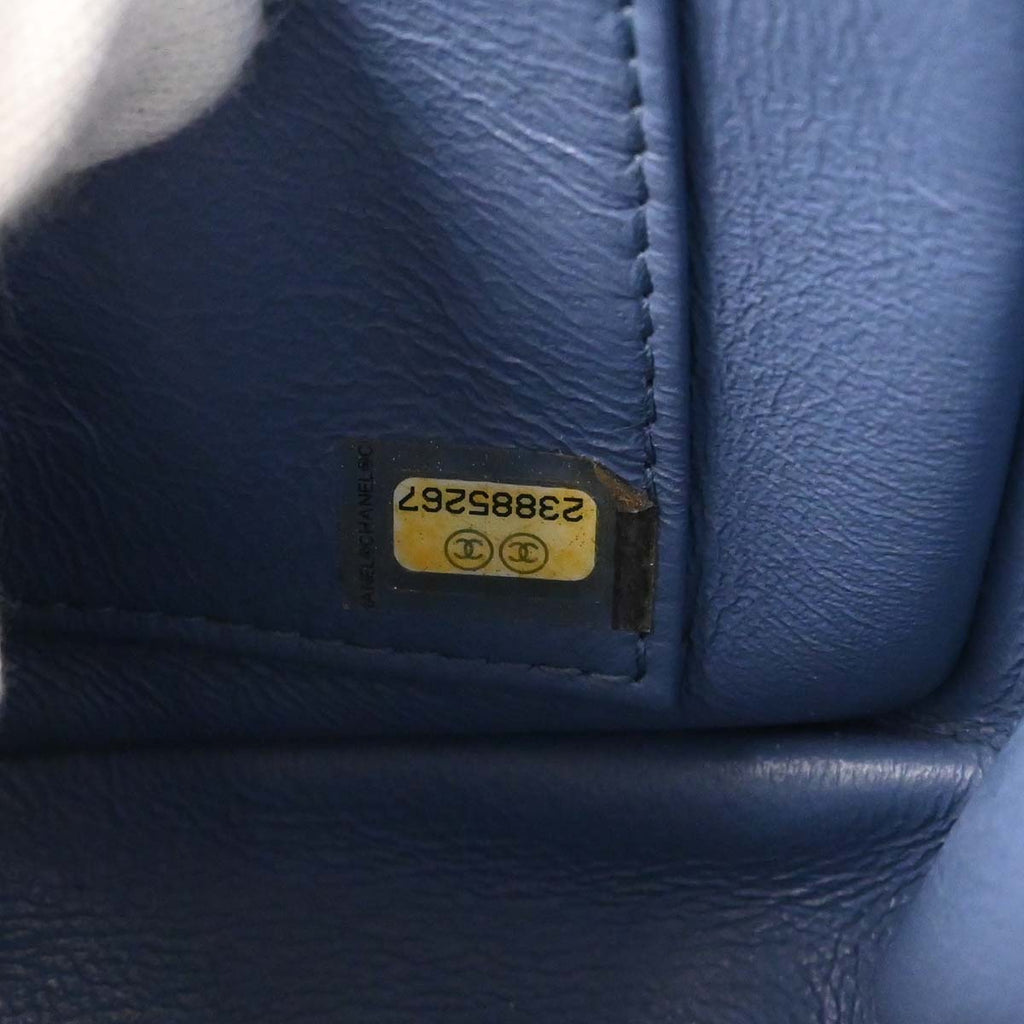 Chanel Navy Caviar Skin Filigree Flap Bag Shoulder Bag