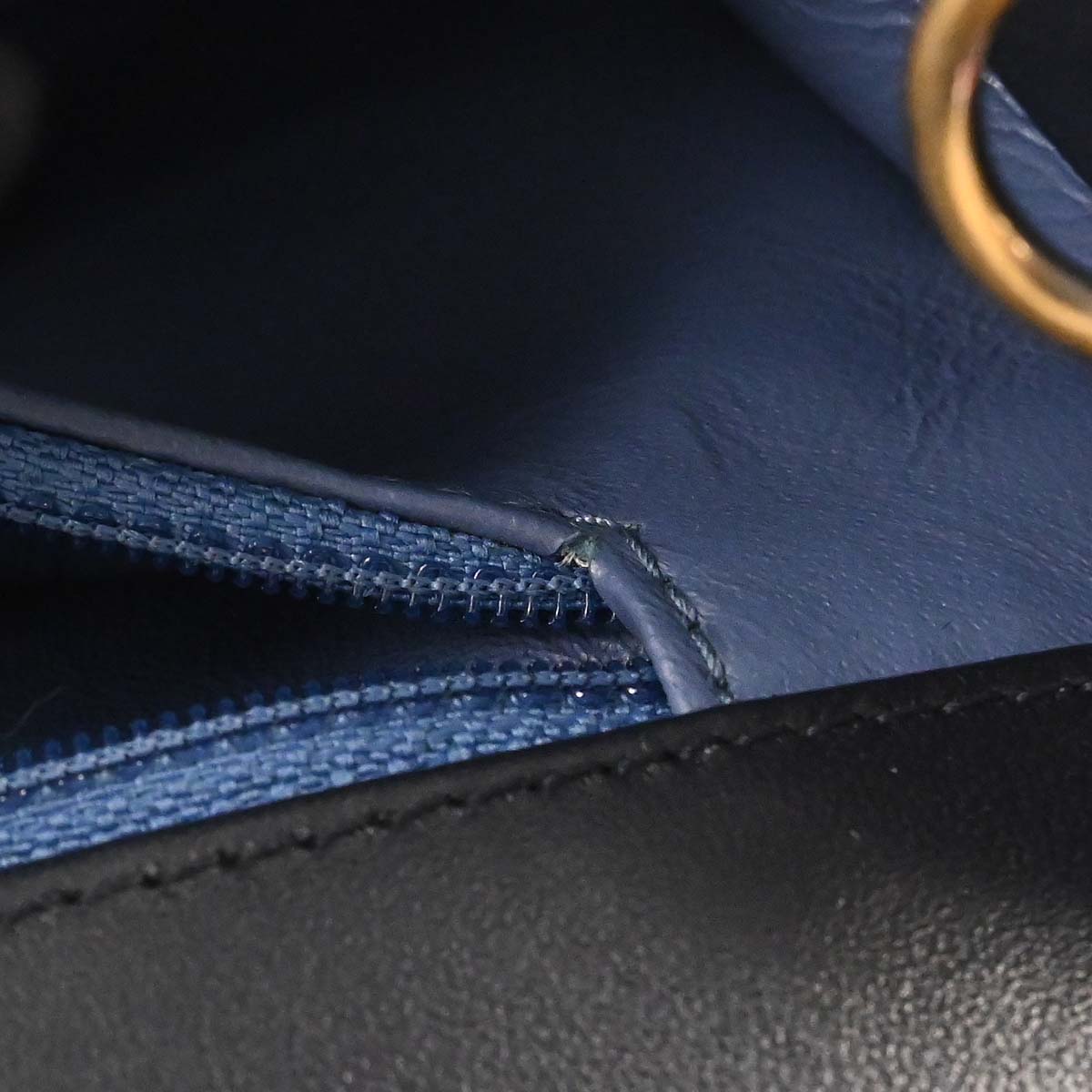 Chanel Navy Caviar Skin Filigree Flap Bag Shoulder Bag