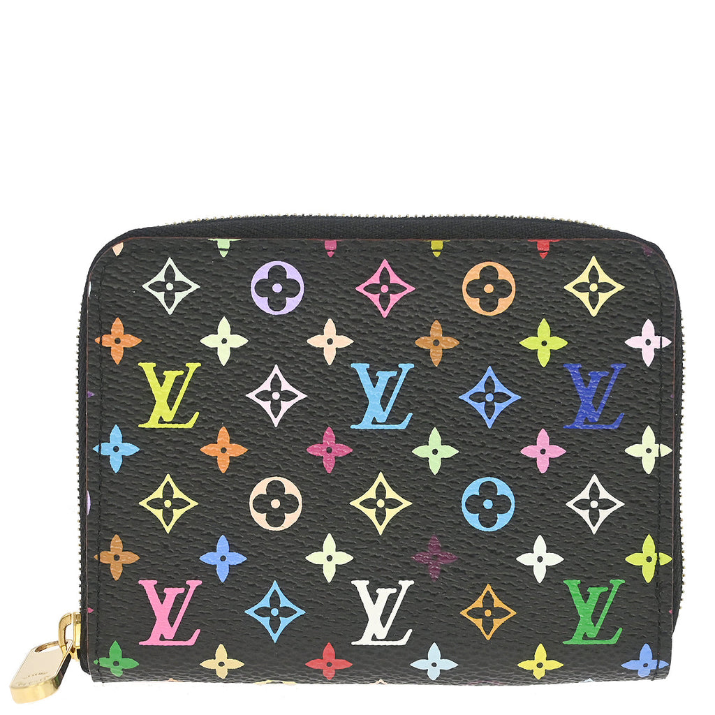 Louis Vuitton 2012 Black Multicolor Zippy Coin Purse Wallet M93740