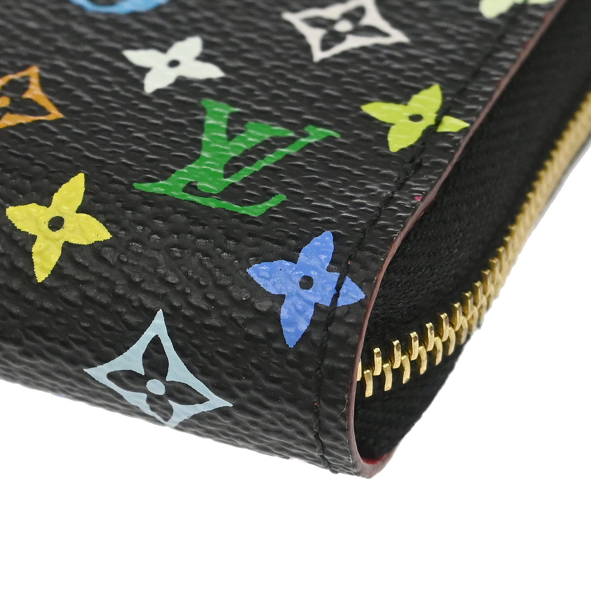 Louis Vuitton 2012 Black Multicolor Zippy Coin Purse Wallet M93740