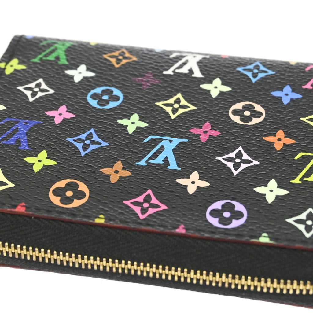 Louis Vuitton 2012 Black Multicolor Zippy Coin Purse Wallet M93740