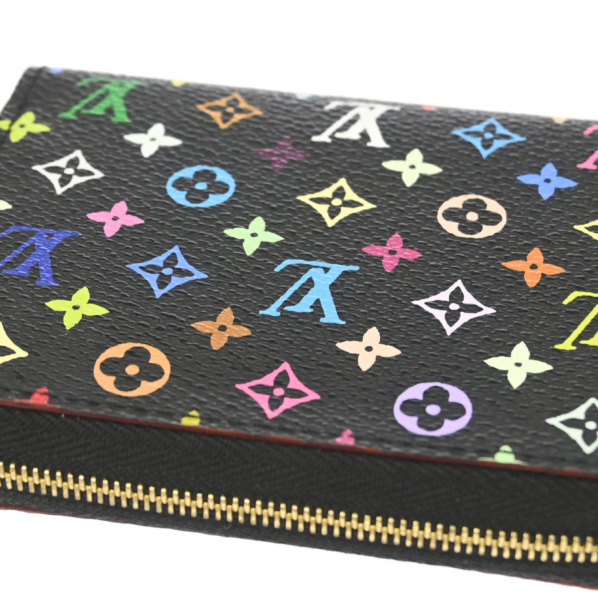 Louis Vuitton 2012 Black Multicolor Zippy Coin Purse Wallet M93740