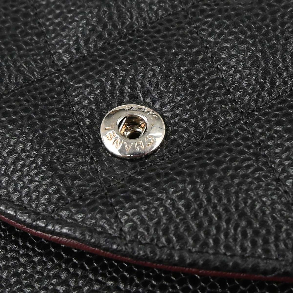 Chanel 2016-2017 Black Caviar Skin Jumbo Classic Double Flap Shoulder Bag