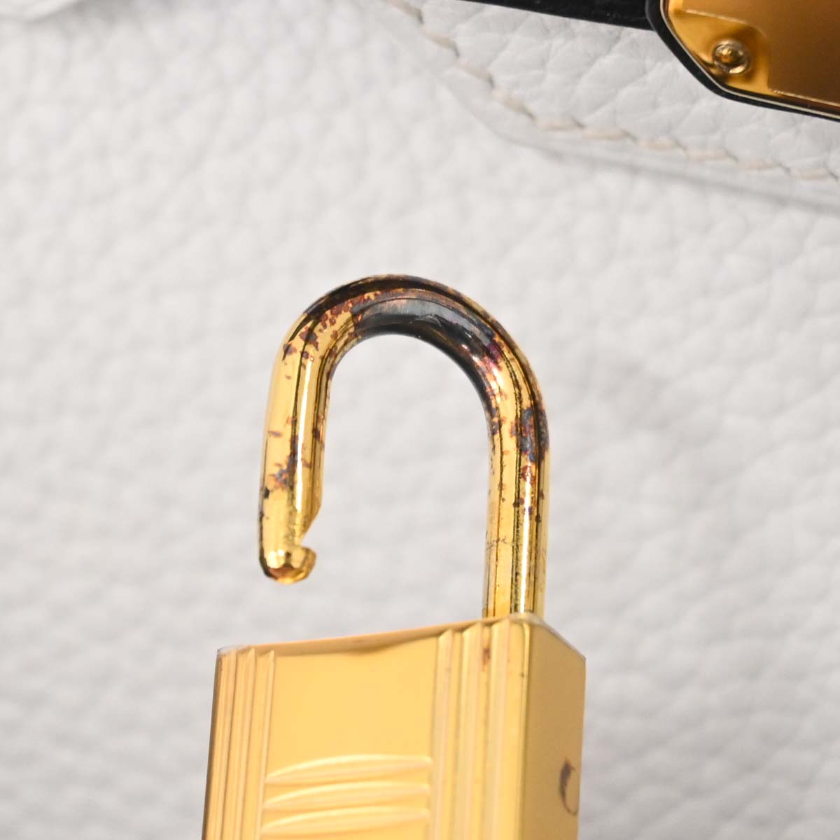 Hermes 2017 White Black Togo Birkin 30 Handbag