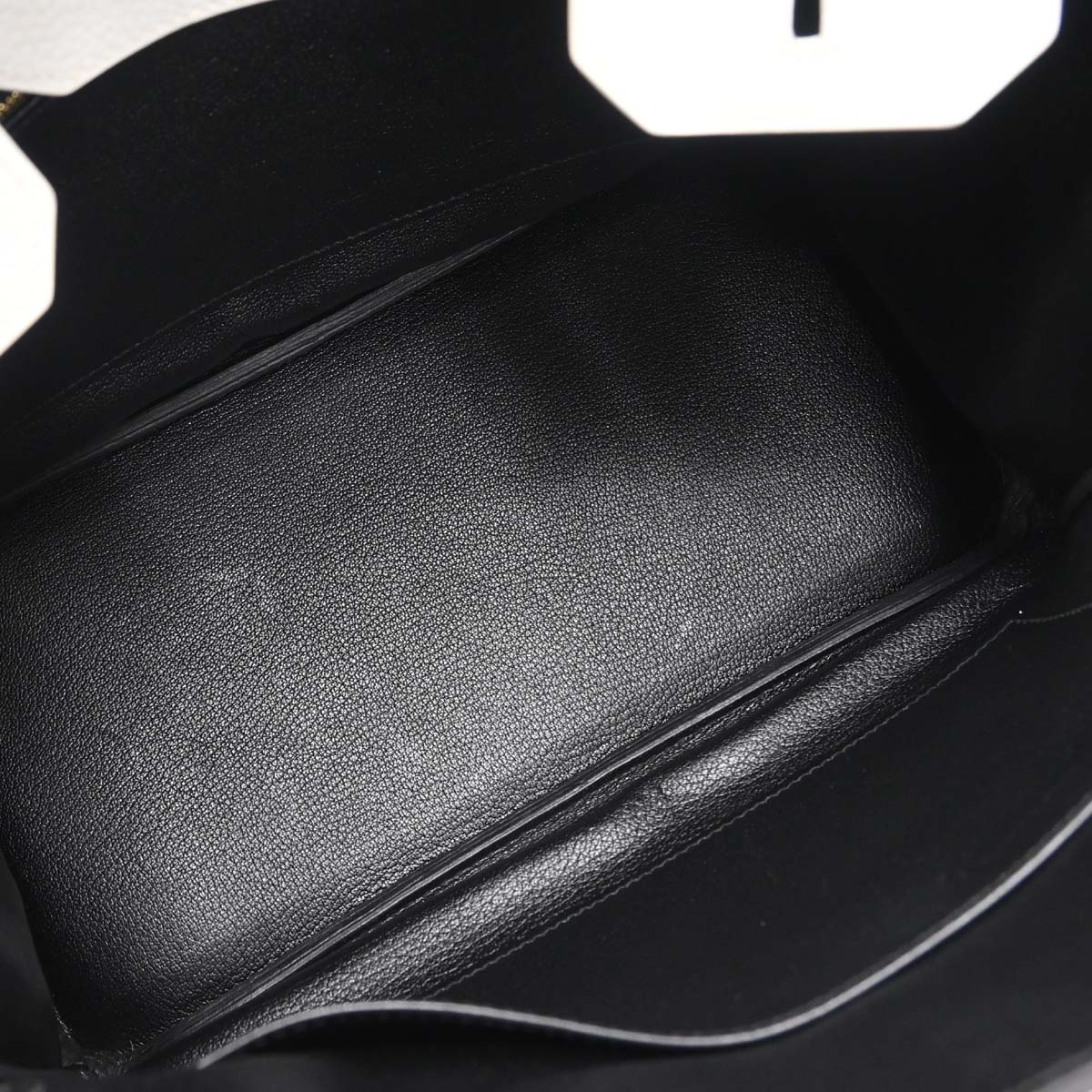 Hermes 2017 White Black Togo Birkin 30 Handbag