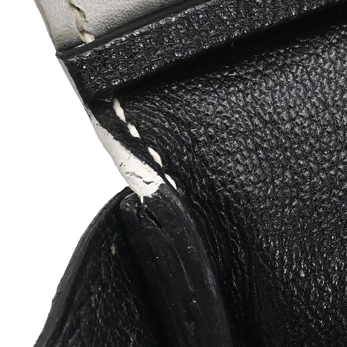 Hermes 2017 White Black Togo Birkin 30 Handbag