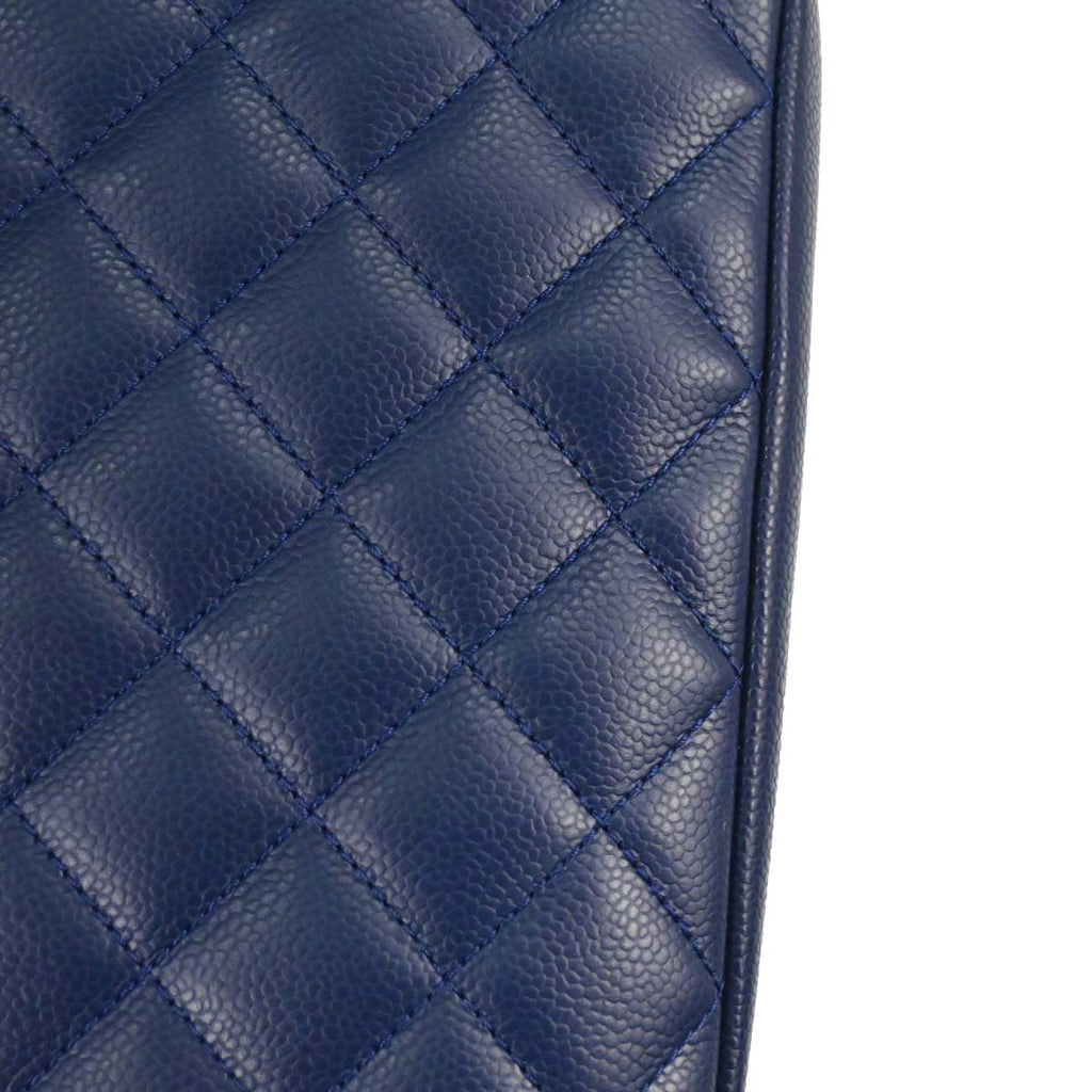 Chanel 2011 Navy Caviar Skin Grand Shopping Tote GST XL Chain Handbag