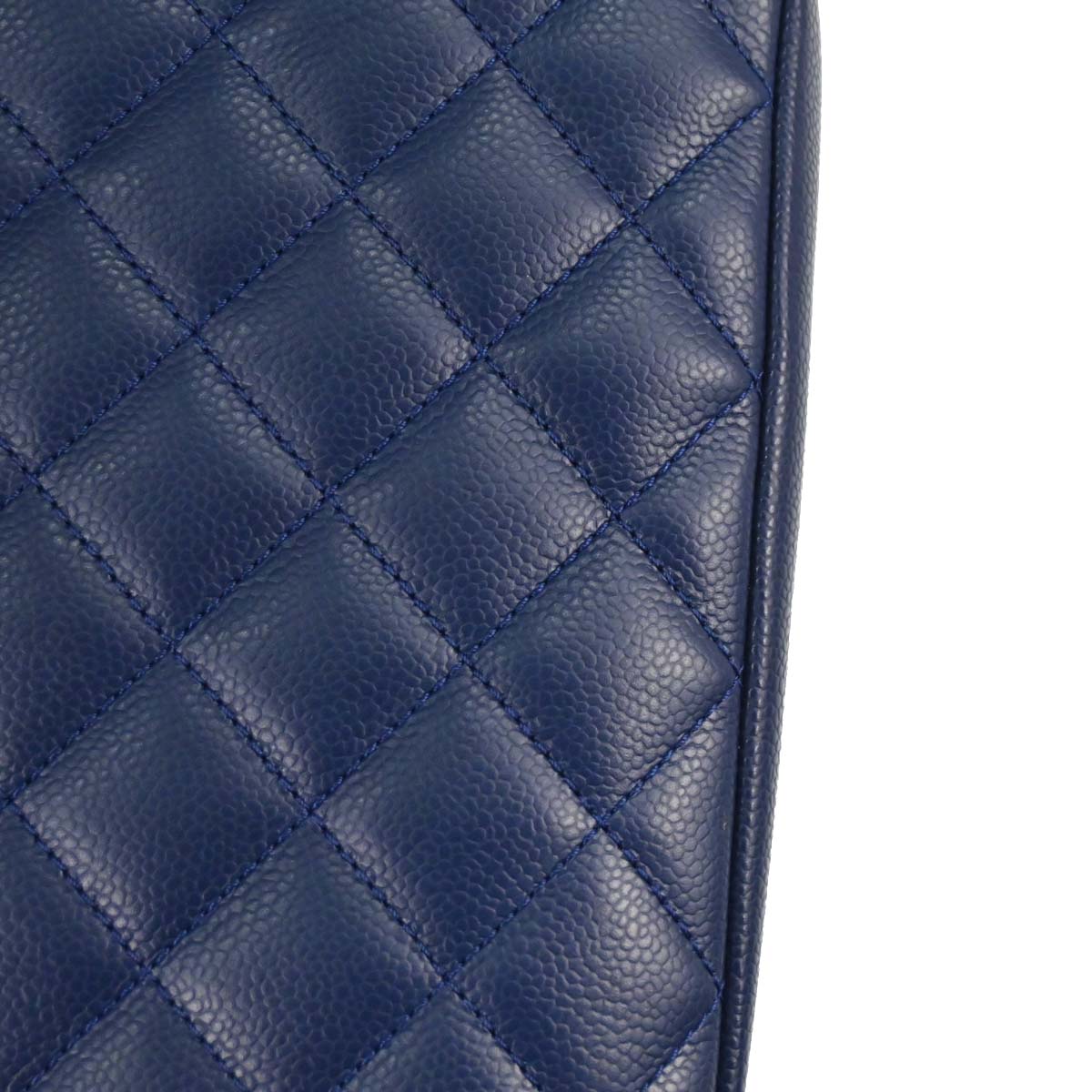 Chanel 2011 Navy Caviar Skin Grand Shopping Tote GST XL Chain Handbag