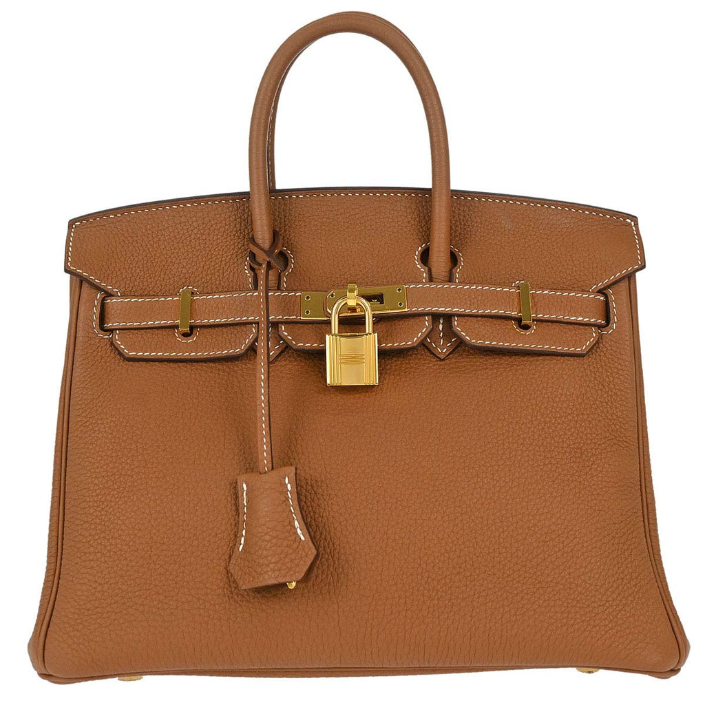 Hermes Gold Togo Birkin 25 Handbag
