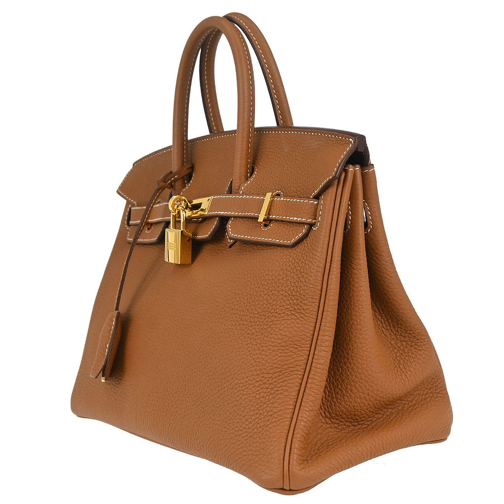 Hermes Gold Togo Birkin 25 Handbag