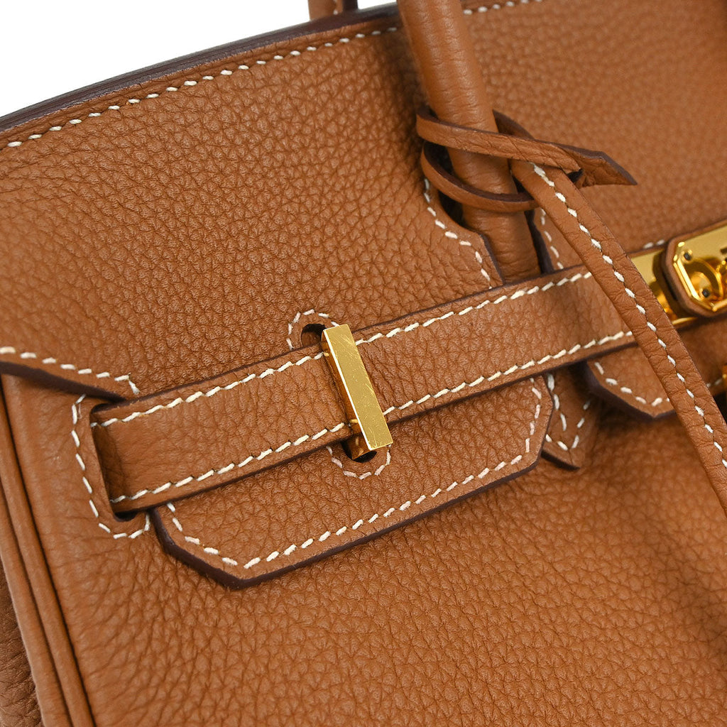 Hermes Gold Togo Birkin 25 Handbag
