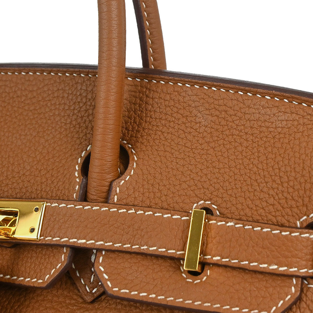 Hermes Gold Togo Birkin 25 Handbag