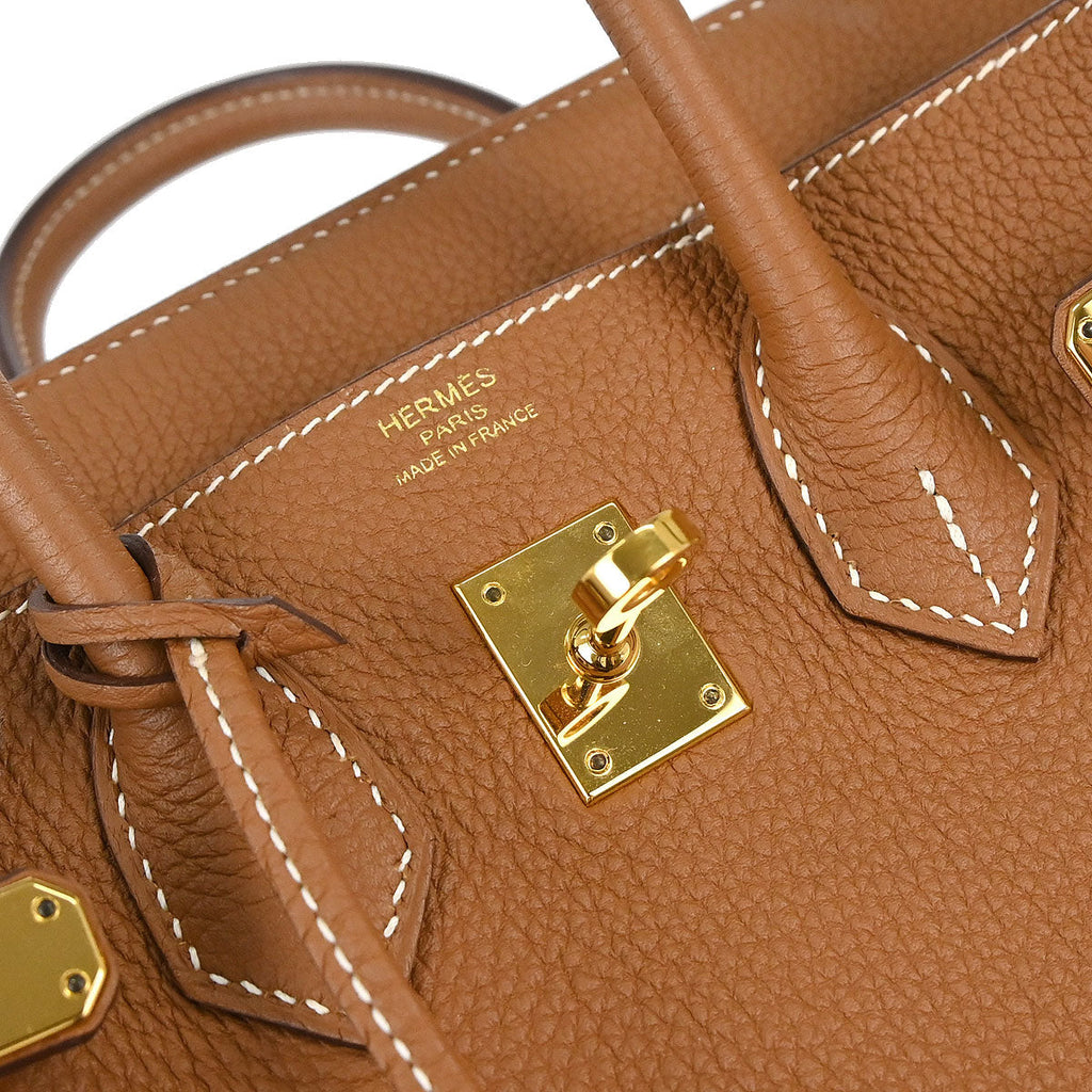 Hermes Gold Togo Birkin 25 Handbag