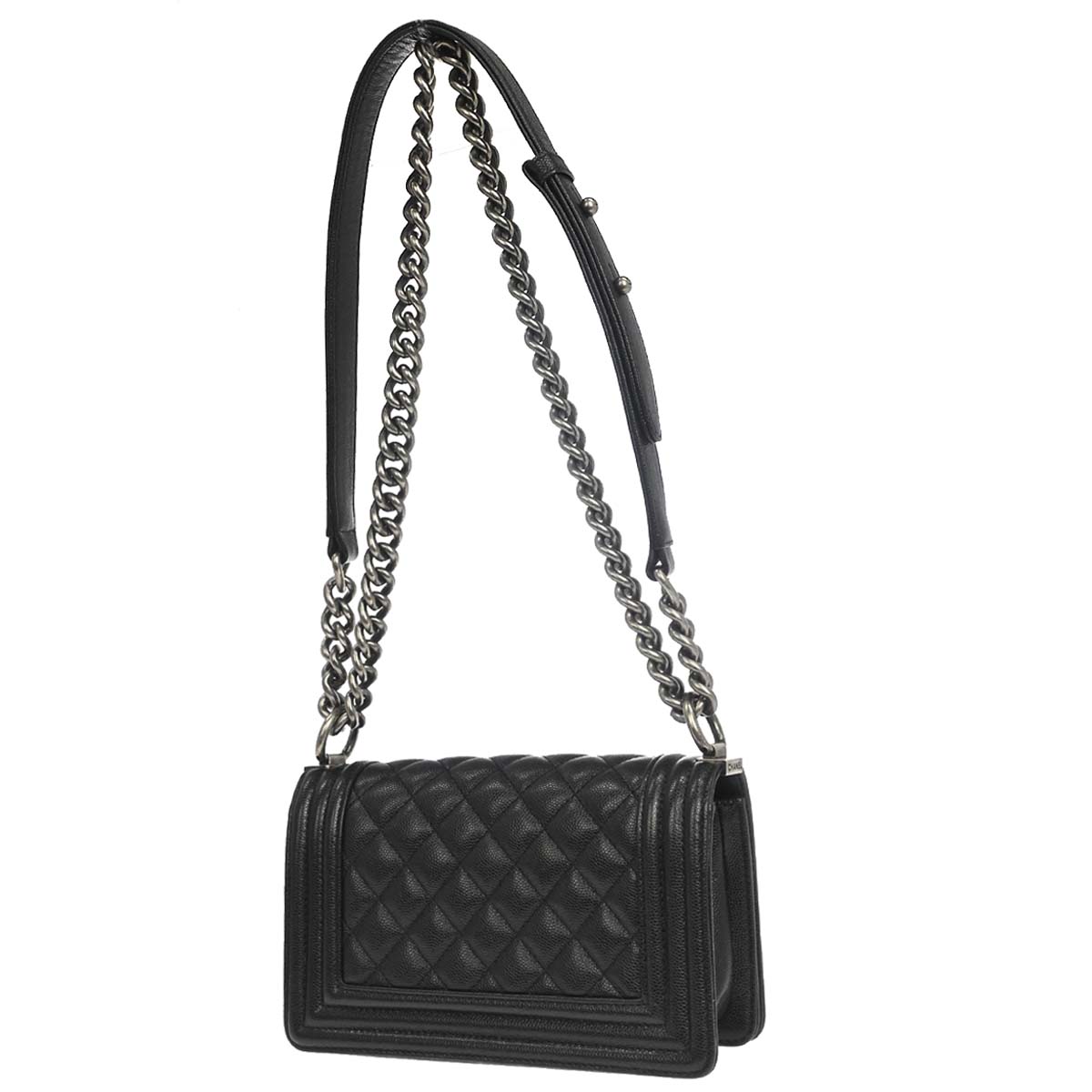 Boy Chanel Black Caviar Skin Small Chain Shoulder Bag