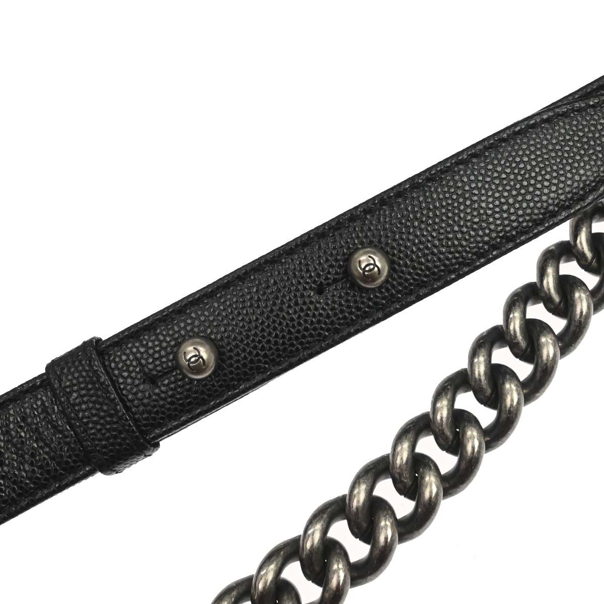 Boy Chanel Black Caviar Skin Small Chain Shoulder Bag