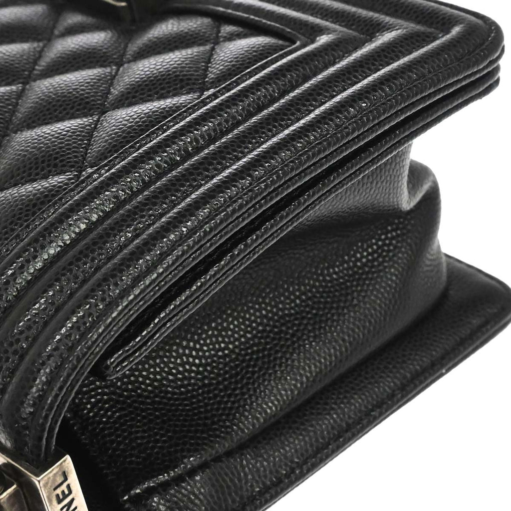 Boy Chanel Black Caviar Skin Small Chain Shoulder Bag