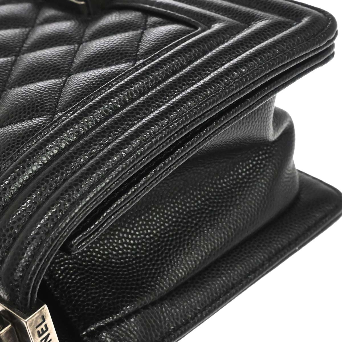 Boy Chanel Black Caviar Skin Small Chain Shoulder Bag