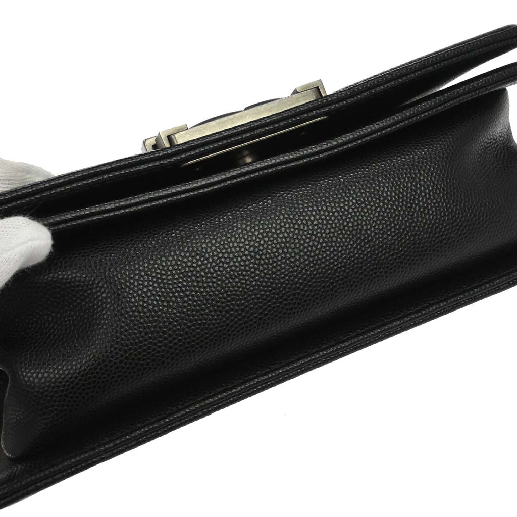 Boy Chanel Black Caviar Skin Small Chain Shoulder Bag