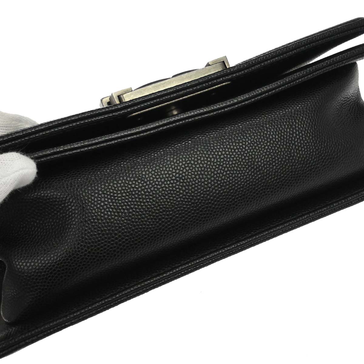 Boy Chanel Black Caviar Skin Small Chain Shoulder Bag