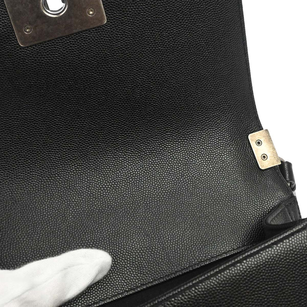 Boy Chanel Black Caviar Skin Small Chain Shoulder Bag