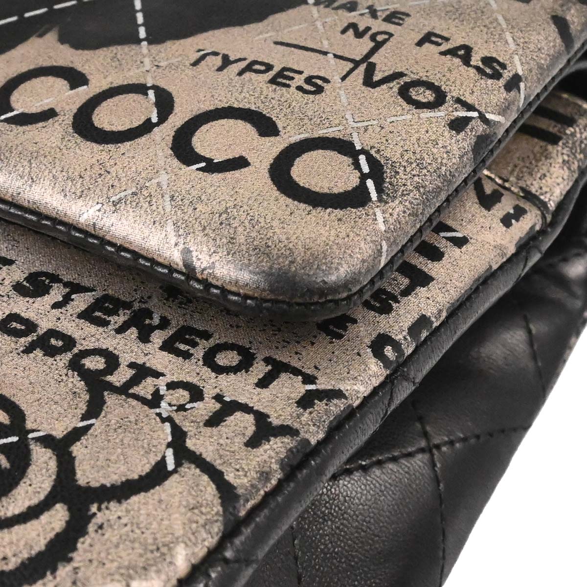Chanel 2015-2016 Beige Lambskin Limited Newspaper Medium Classic Double Flap Bag