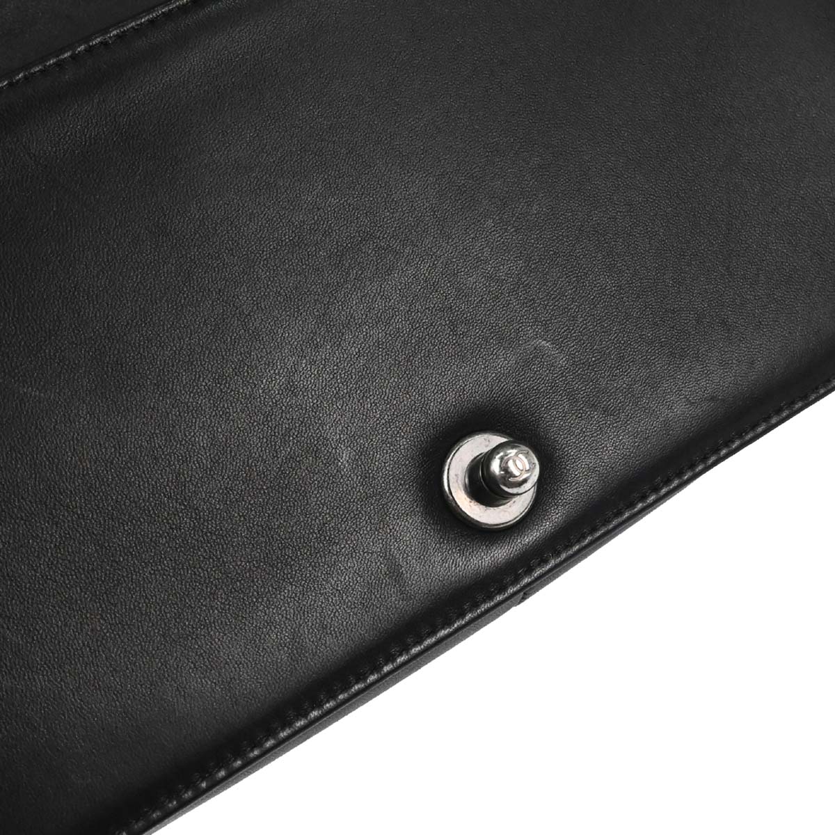 Boy Chanel Black Lambskin Chevron Medium Double Chain Shoulder Bag