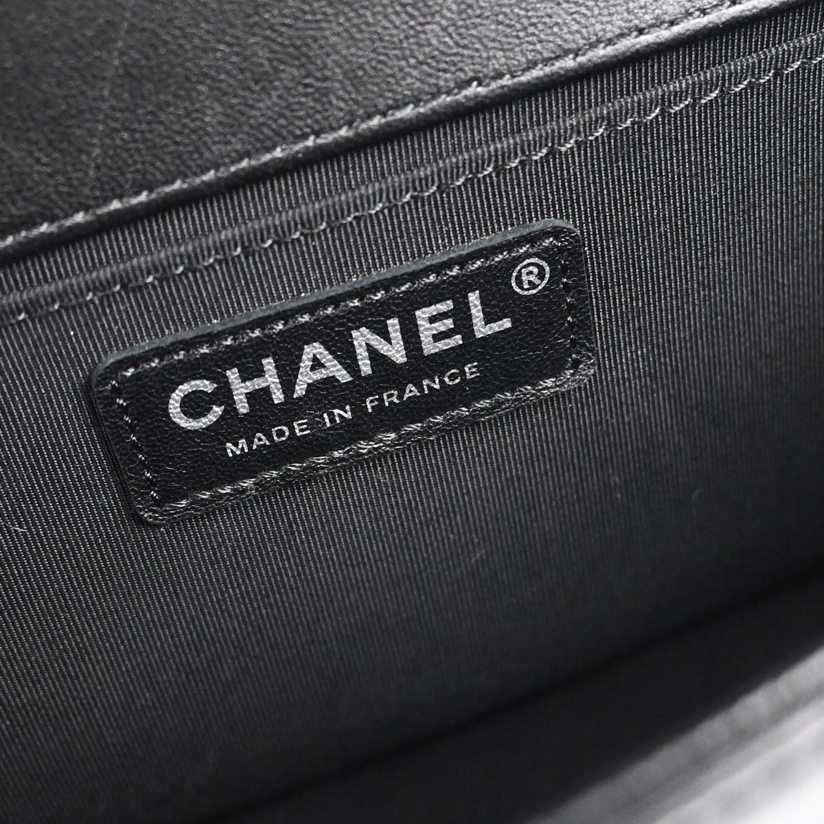 Boy Chanel Black Lambskin Chevron Medium Double Chain Shoulder Bag