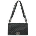 Boy Chanel 2018-2019 Black Caviar Skin Medium Chain Shoulder Bag