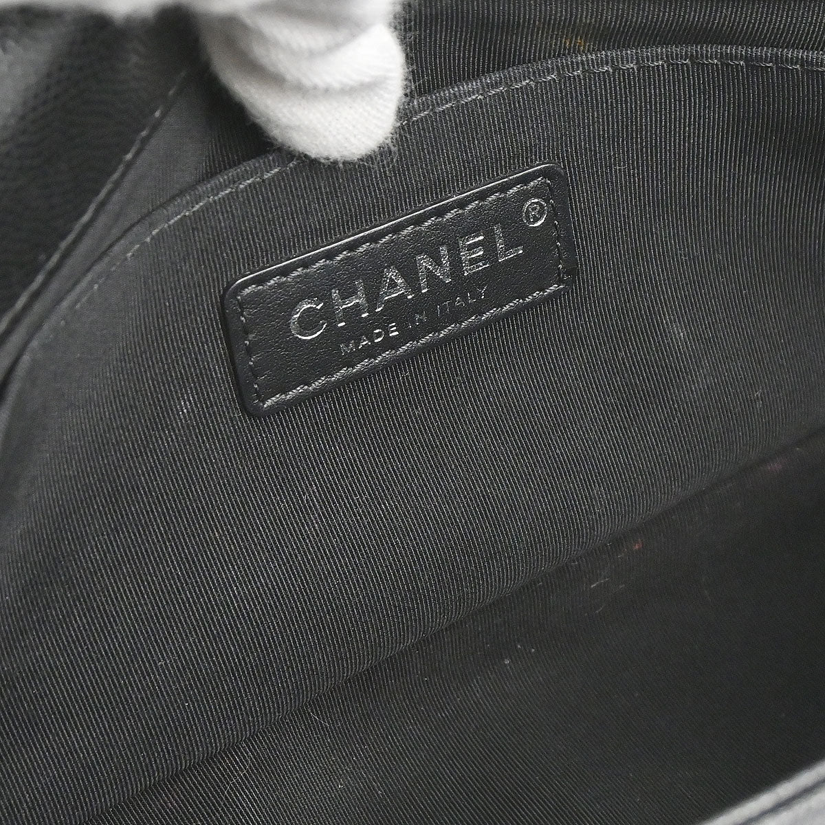 Boy Chanel 2018-2019 Black Caviar Skin Medium Chain Shoulder Bag