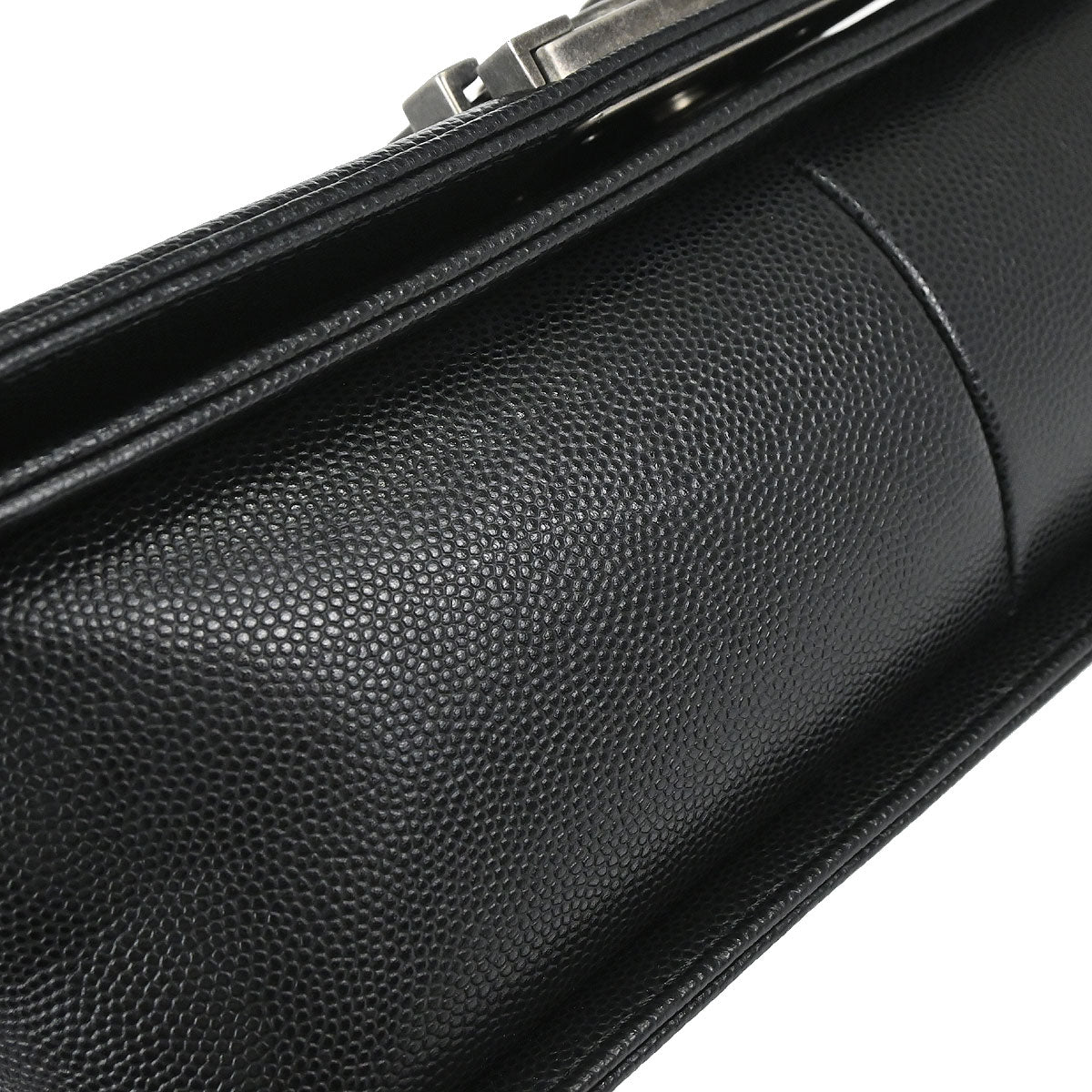 Boy Chanel 2018-2019 Black Caviar Skin Medium Chain Shoulder Bag