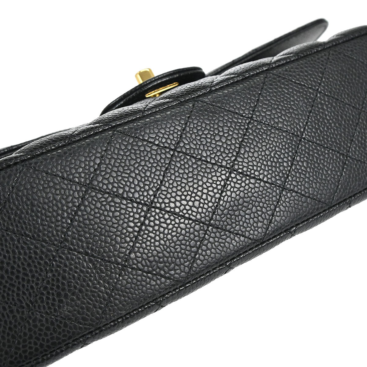 Chanel Black Caviar Skin Medium Classic Double Flap Shoulder Bag