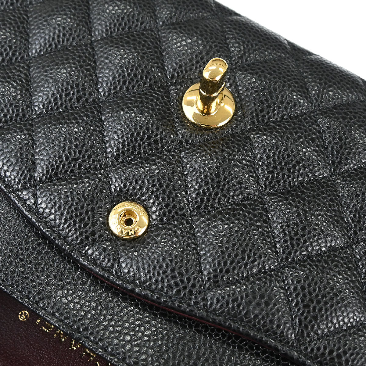 Chanel Black Caviar Skin Medium Classic Double Flap Shoulder Bag