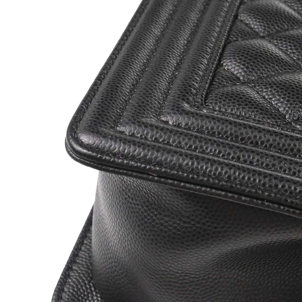 Boy Chanel 2019 Black Caviar Skin Small Chain Shoulder Bag