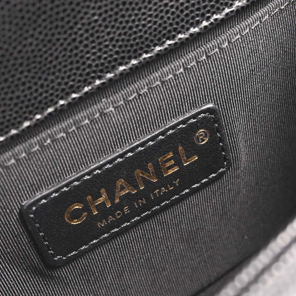 Boy Chanel 2019 Black Caviar Skin Small Chain Shoulder Bag