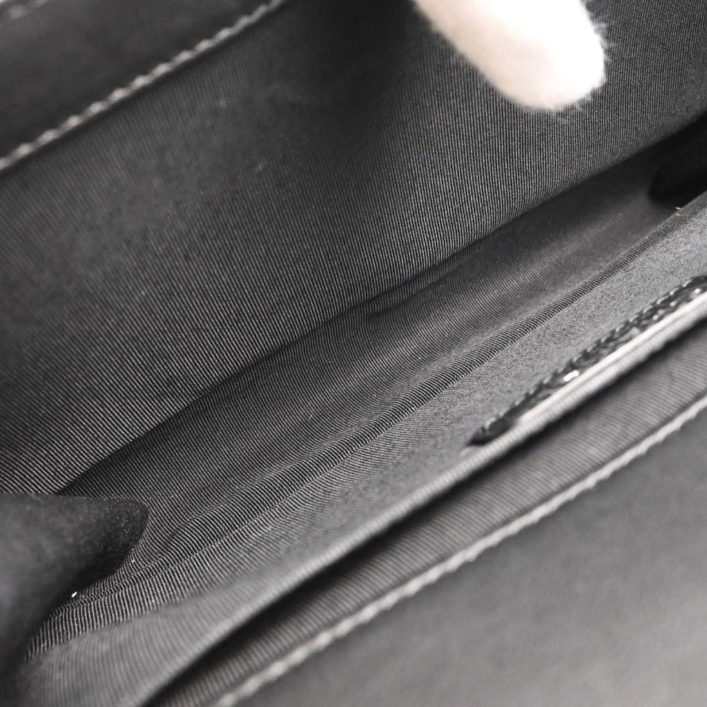 Boy Chanel Black Lambskin Medium Chain Shoulder Bag