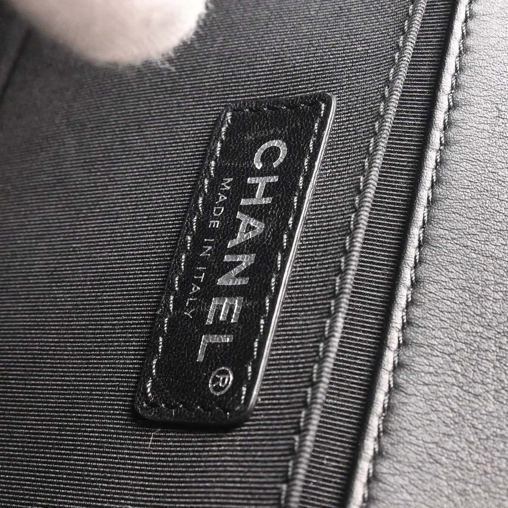 Boy Chanel Black Lambskin Medium Chain Shoulder Bag
