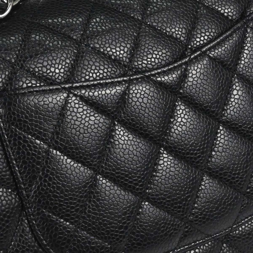 Chanel Black Caviar Skin Medium Classic Double Flap Shoulder Bag