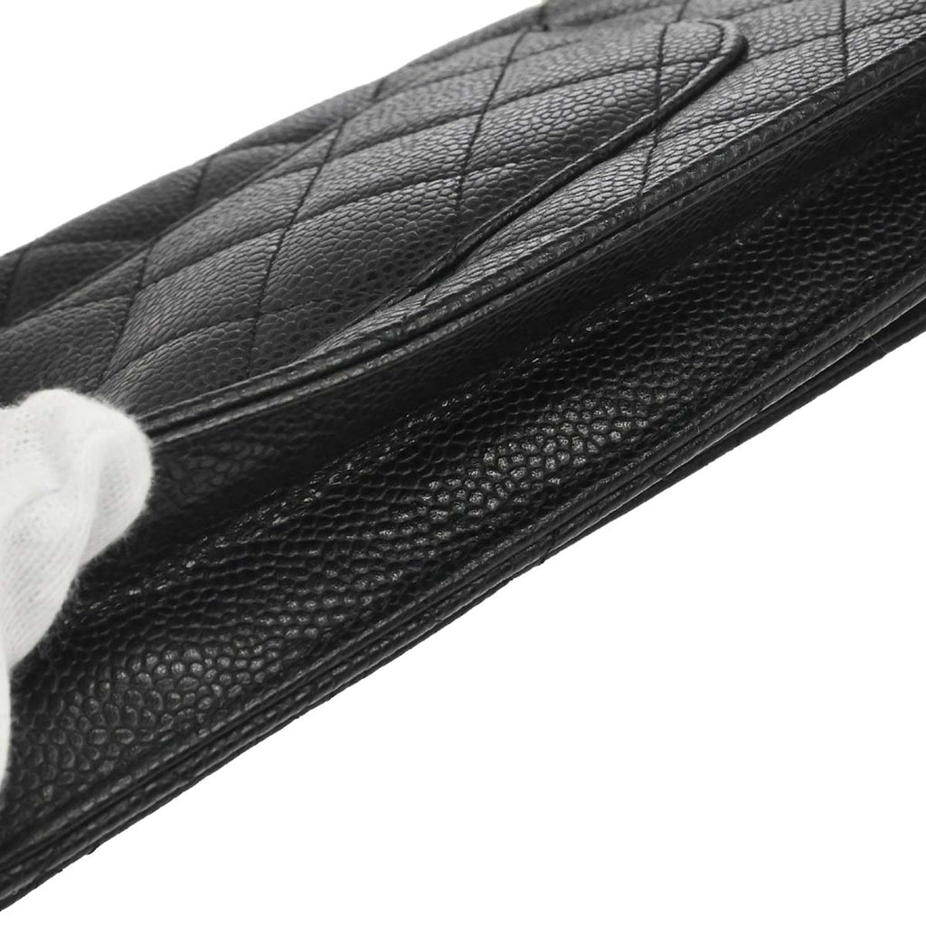 Chanel Black Caviar Skin Classic WOC Wallet on Chain Bag