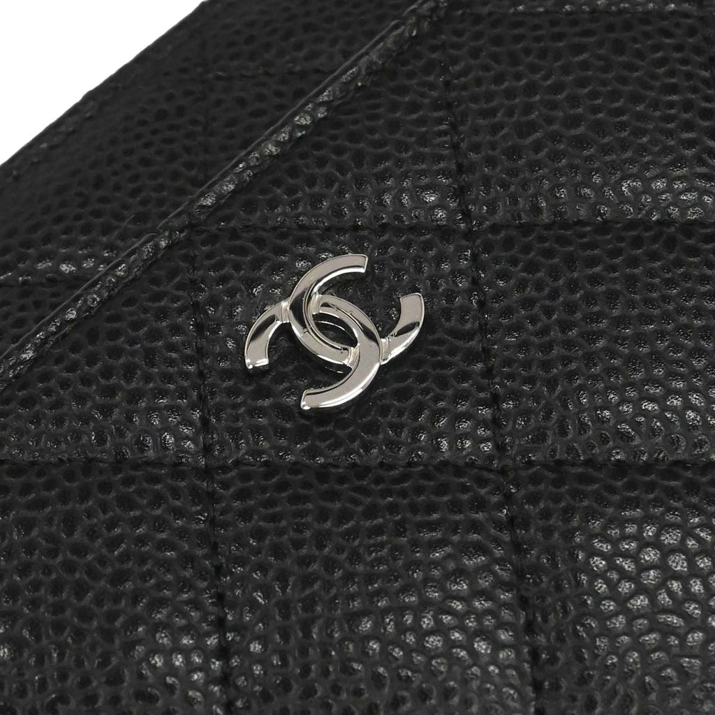 Chanel Black Caviar Skin Classic WOC Wallet on Chain Bag