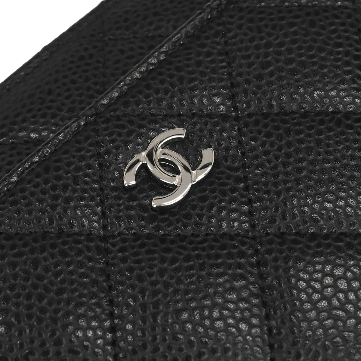 Chanel Black Caviar Skin Classic WOC Wallet on Chain Bag