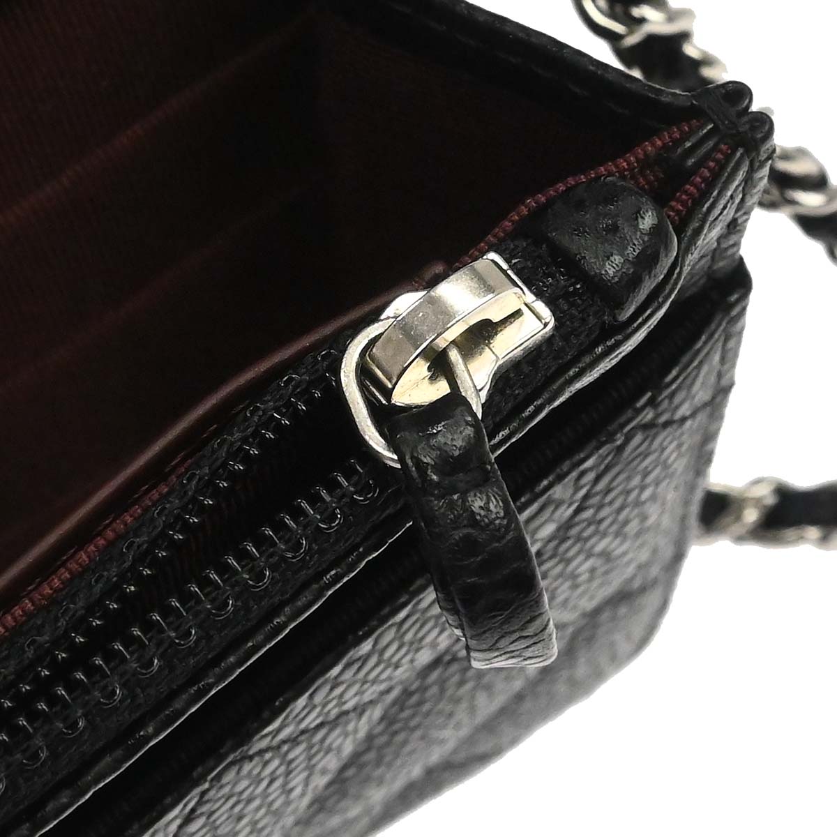 Chanel Black Caviar Skin Classic WOC Wallet on Chain Bag