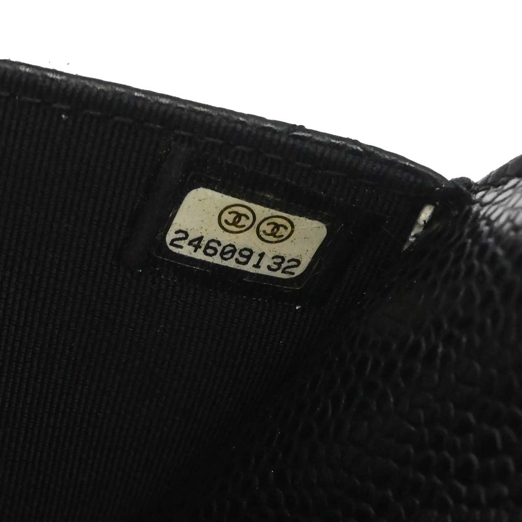 Chanel Black Caviar Skin Classic WOC Wallet on Chain Bag