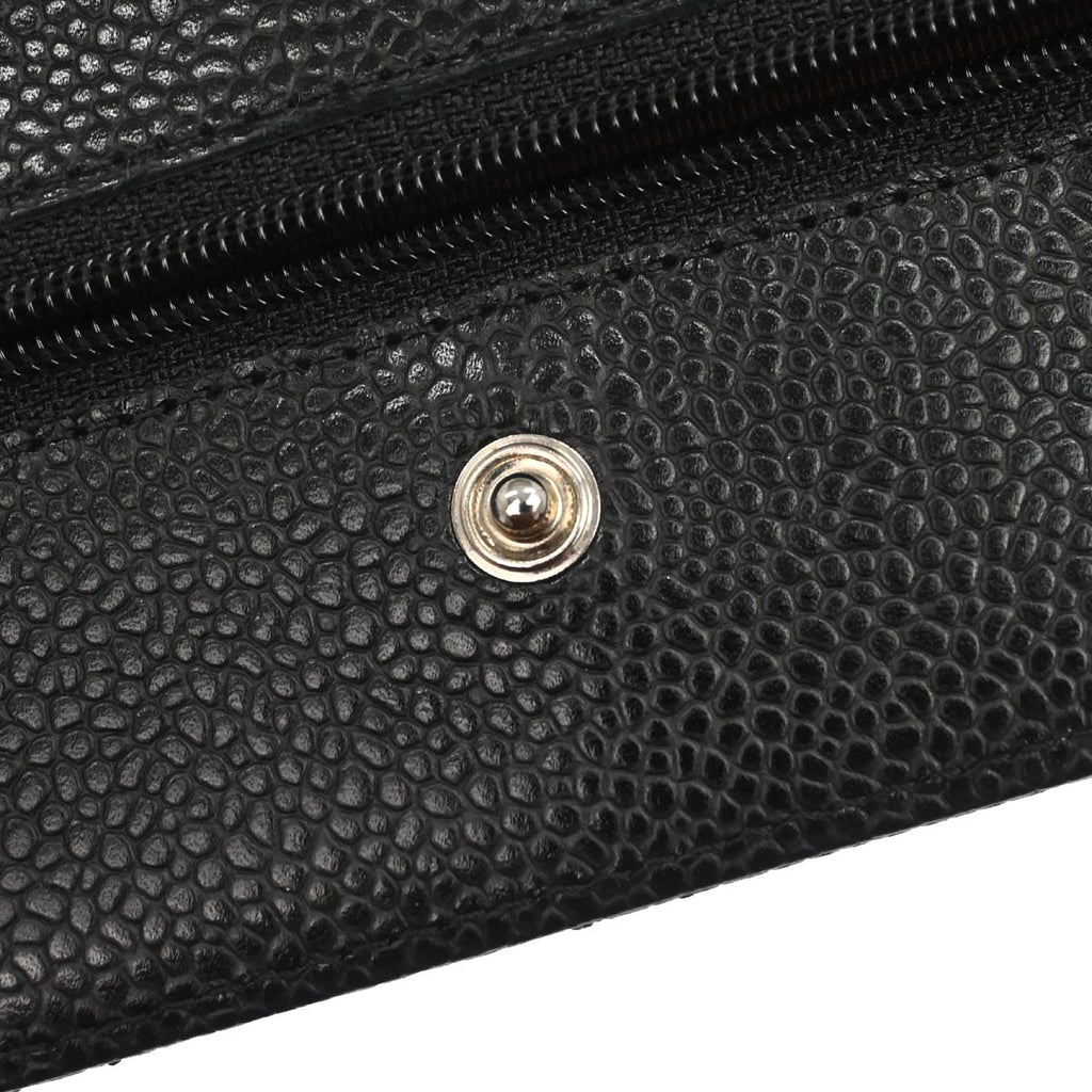 Chanel Black Caviar Skin Classic WOC Wallet on Chain Bag