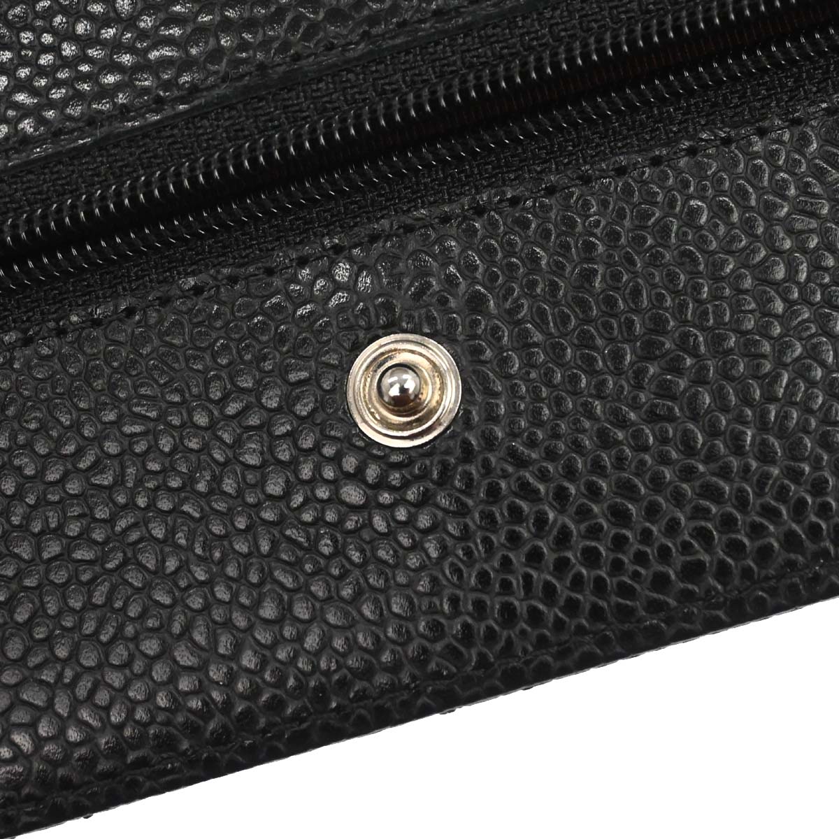 Chanel Black Caviar Skin Classic WOC Wallet on Chain Bag