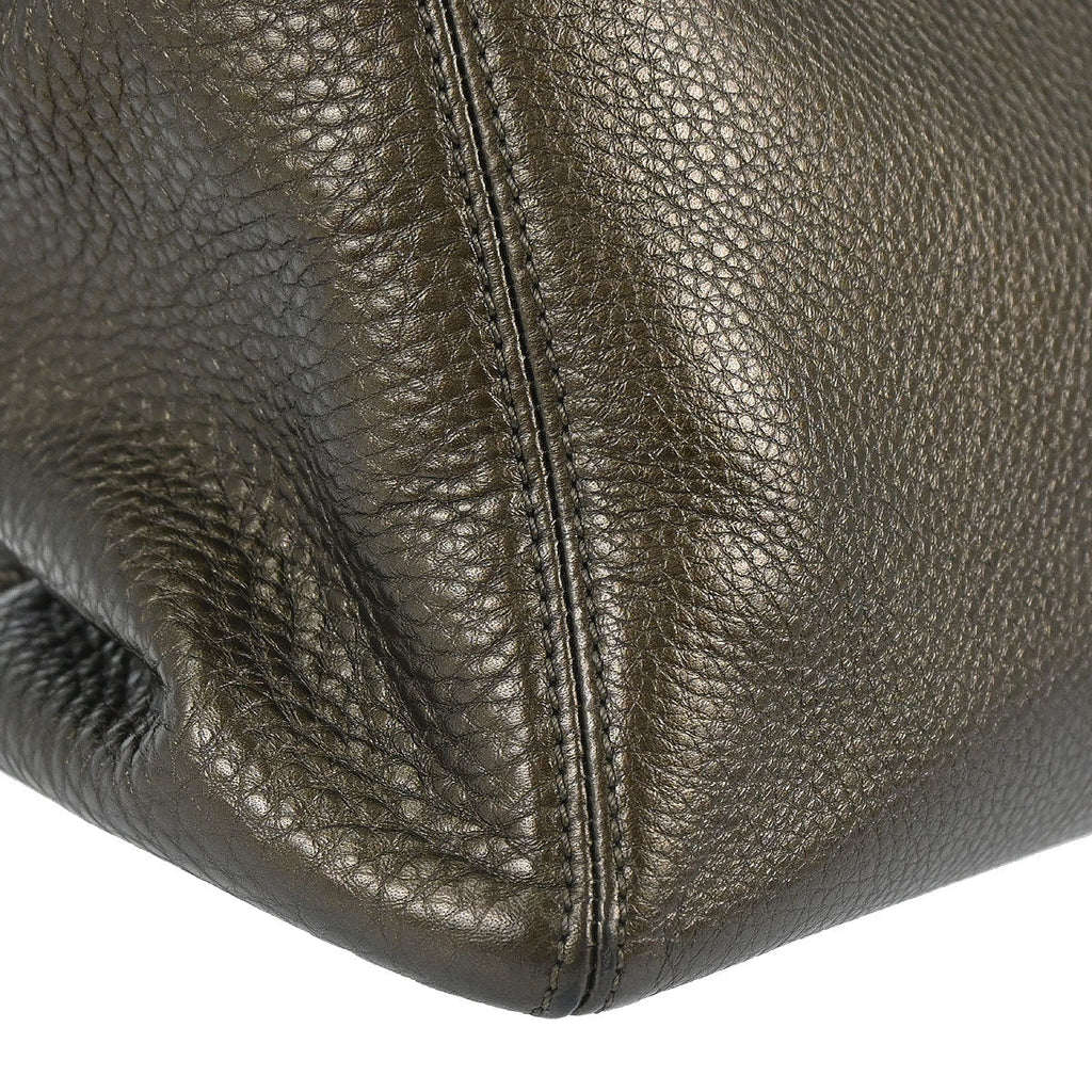 Chanel Metallic Bronze Deerskin Executive Cerf 2way Shoulder Tote Bag